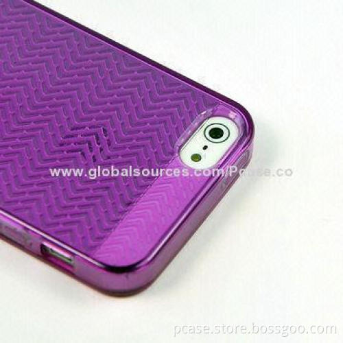 TPU Case for iPhone 5, Good Flexibility, Anti-glare and Waterproof
